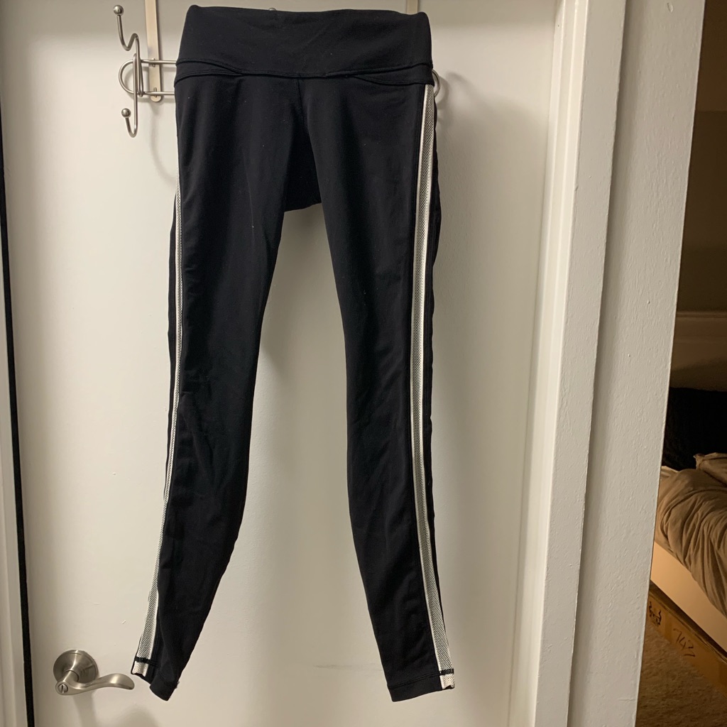Lululemon Workout Pants With White Stripe